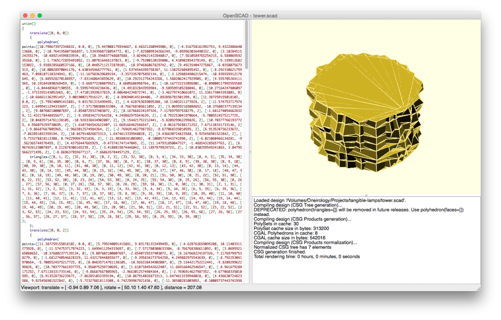 A 3D model in Openscad